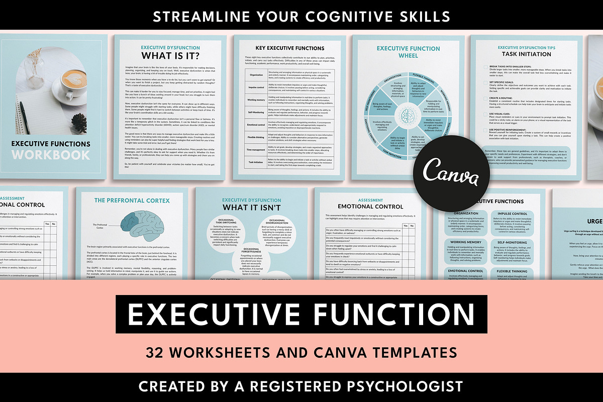 Executive Function Canva Templates, a Templates & Theme by Miri Campbell (Photo 1 of 10)