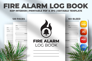 Fire Alarm Log Book KDP Interior, a Templates & Theme by M9 Design