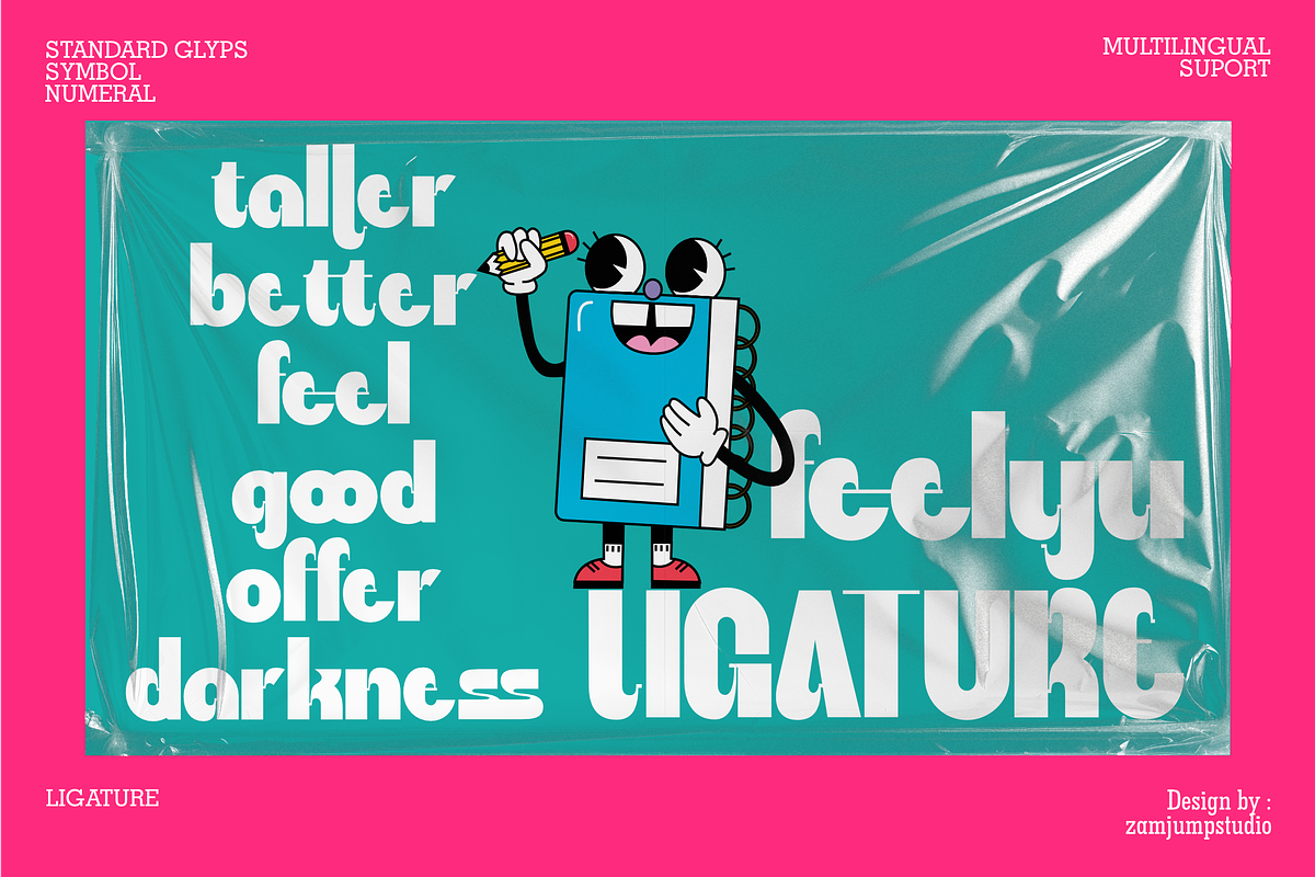 Fellyu - Unique Bold Display, a Font by zamjumps (Photo 6 of 12)