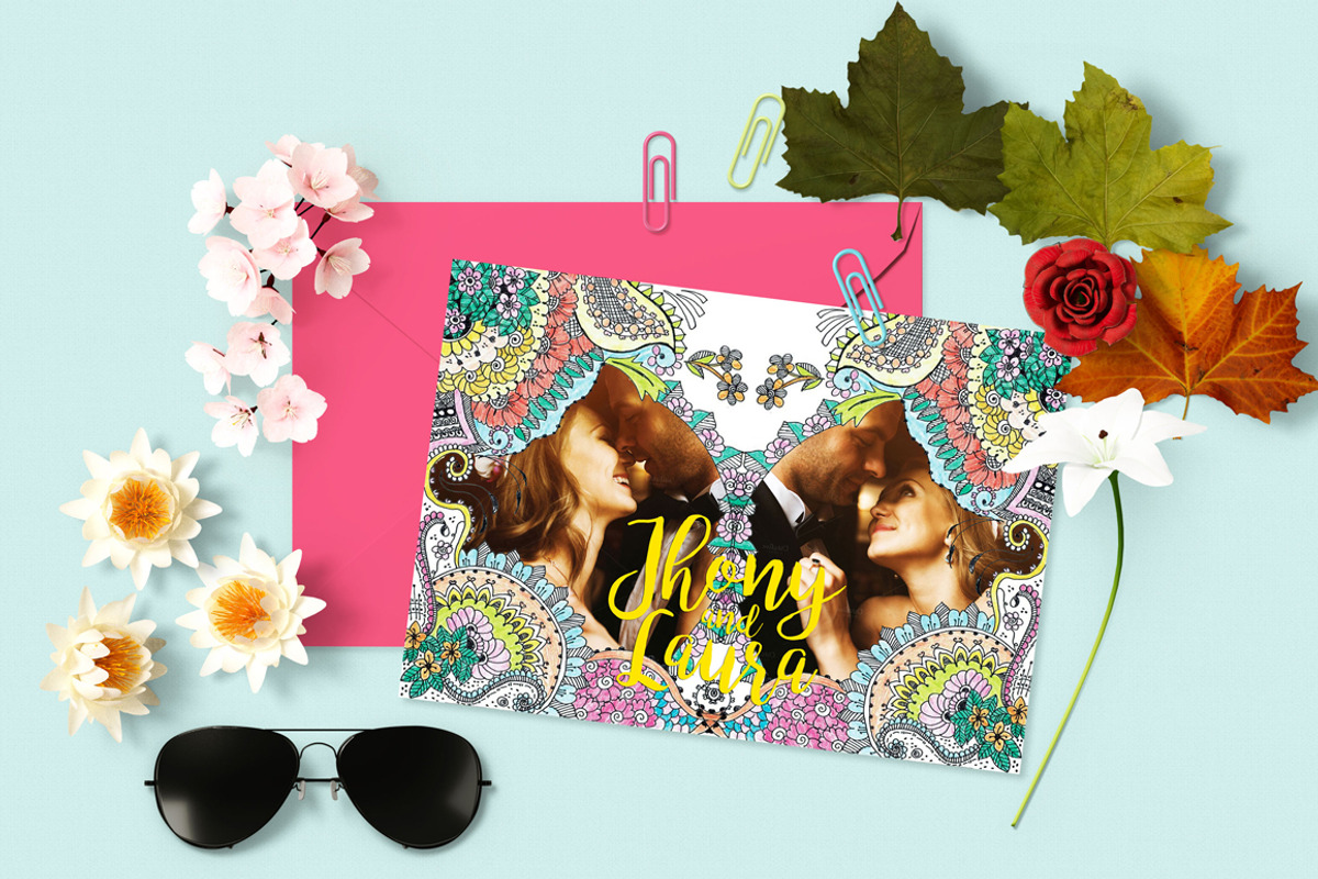 Mandala Postcard + Poster Invitation, a Card Template by Nimbalagi Studio (Photo 1 of 5)