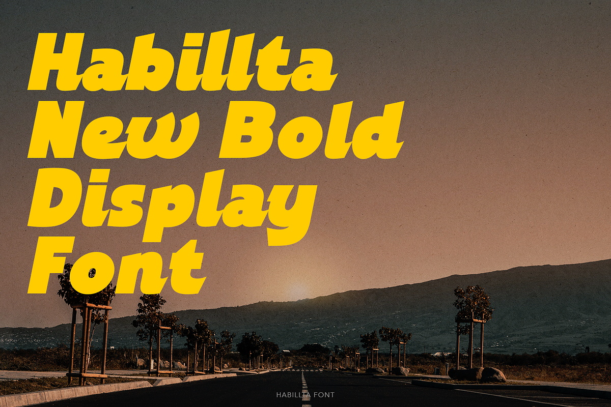 Habillta Display Font, a Sans Serif Font by madeDeduk (Photo 4 of 10)