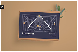 Passover Greeting Card - Art Deco, a Card Template by Neermana