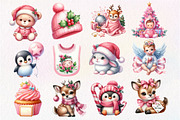 Babys 1st Pink Christmas Clipart, an Illustration by Dream Creation (Thumbnail 4 of 5)