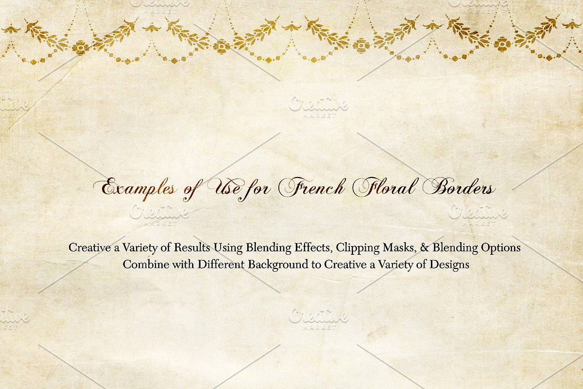 Vintage Floral Border Overlays #1, an Illustration by Le Paper Cafe (Photo 2 of 3)