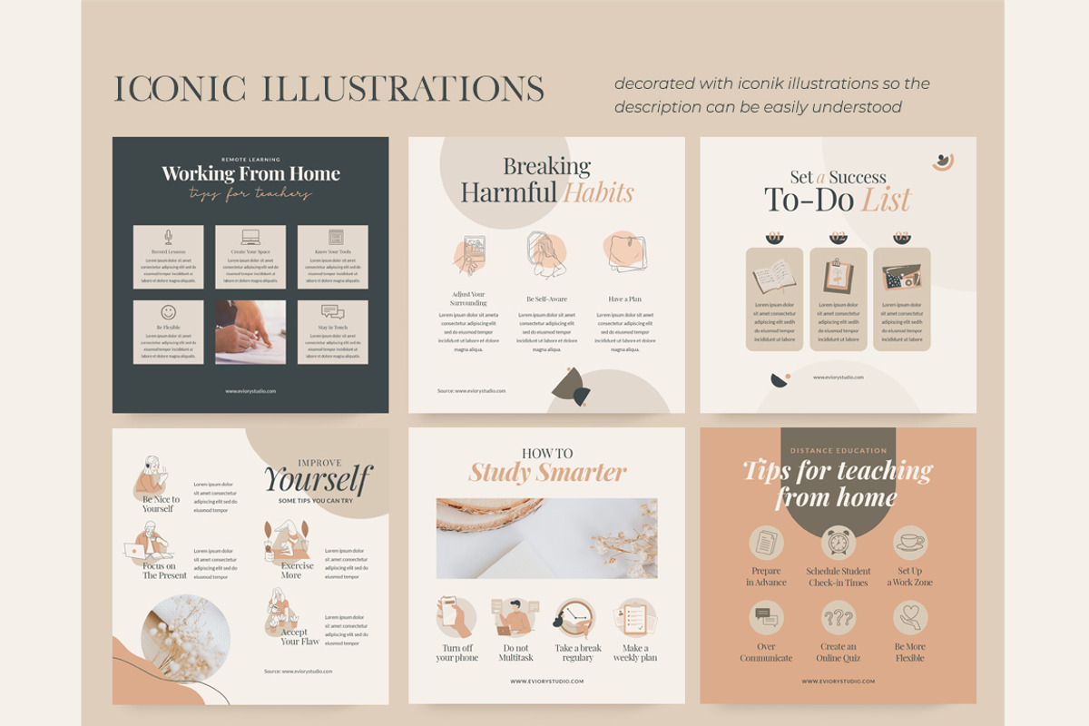 Instagram For eCourse Coach CANVA PS, a Social Media Template by Eviory (Photo 15 of 56)