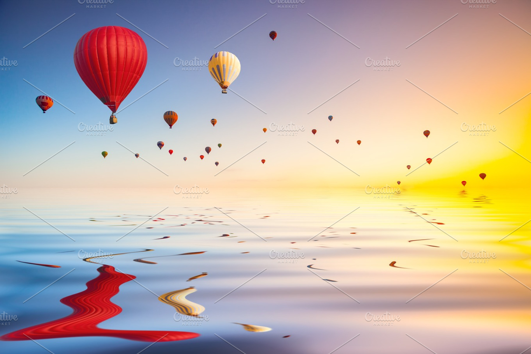 Hot air balloons featuring adventure, air, and aircraft, a Transportation Photo by Goinyk