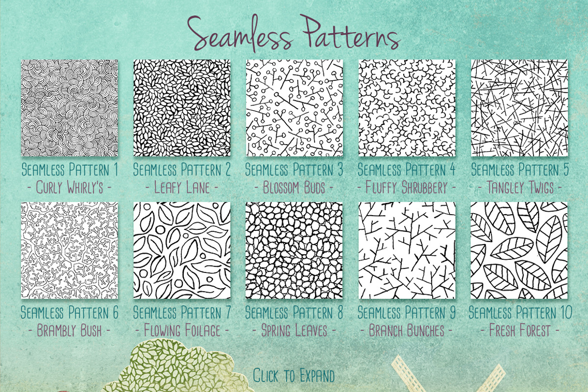 10 Foliage Seamless Pattern Overlays, a Graphic by Fendell Projects (Photo 2 of 13)