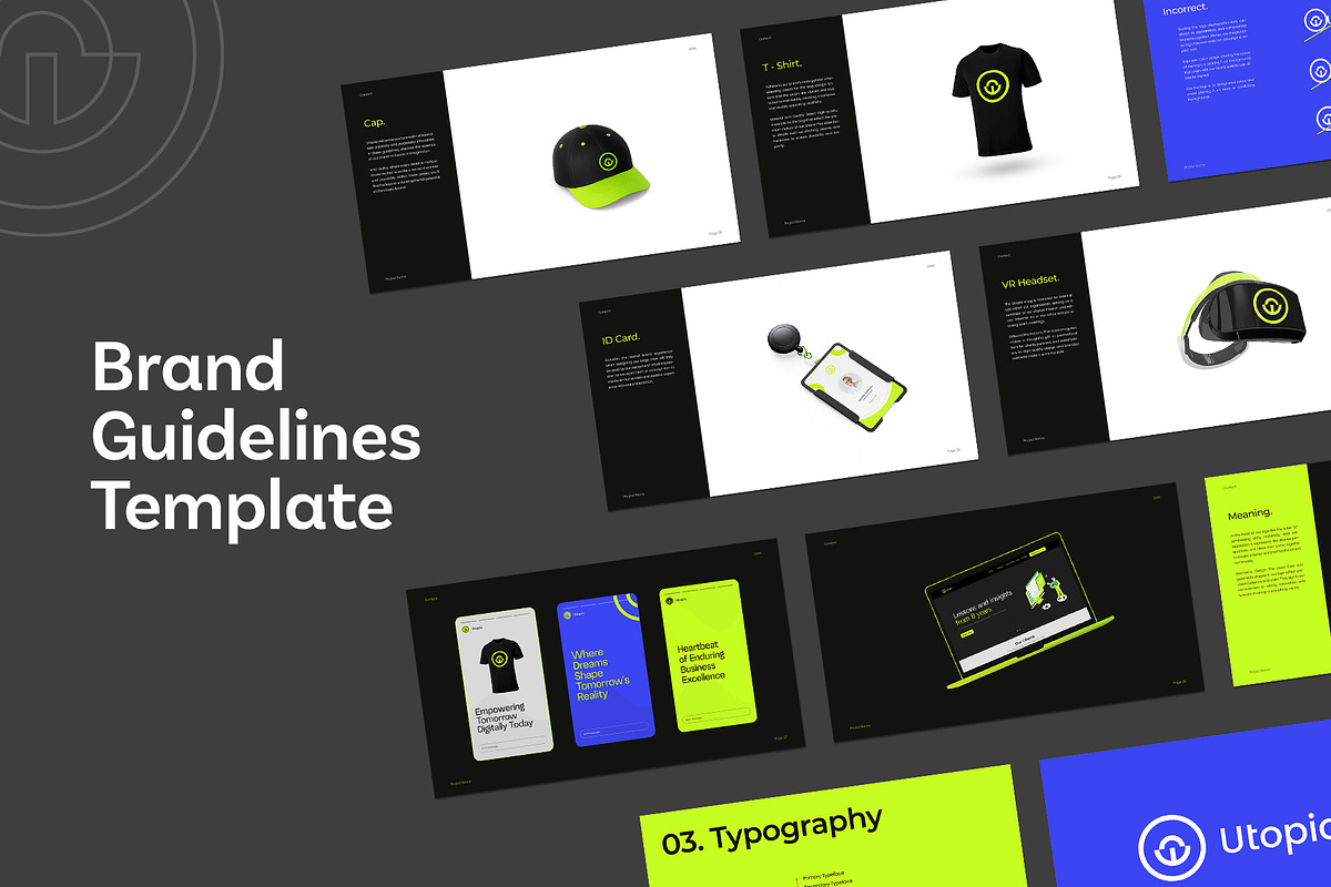 Utopia V2| Brand Guidelines Template, a Branding & Logo Template by graphypix (Photo 18 of 20)