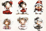 Whimsical Fairy Clipart Bundle, an Illustration by DreamCafeArt (Thumbnail 7 of 7)