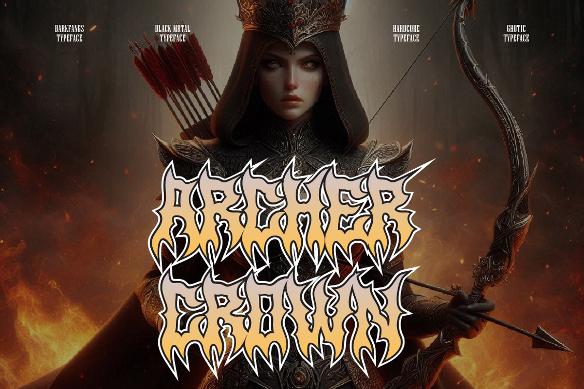 Darkfangs Blackmetal Font, a Blackletter Font by Typebae (Photo 4 of 7)