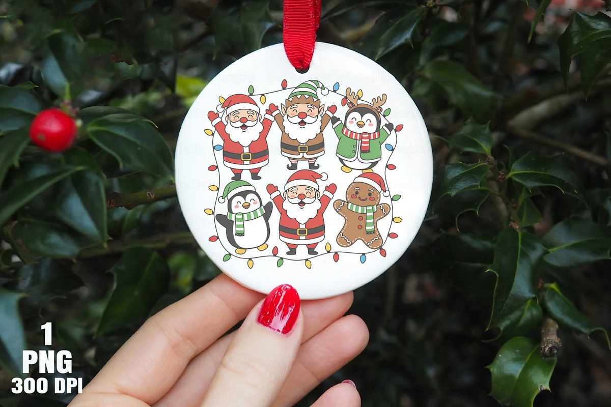 Cute Christmas Friends PNG Bundle, an Illustration by Daily.Designs (Photo 7 of 10)