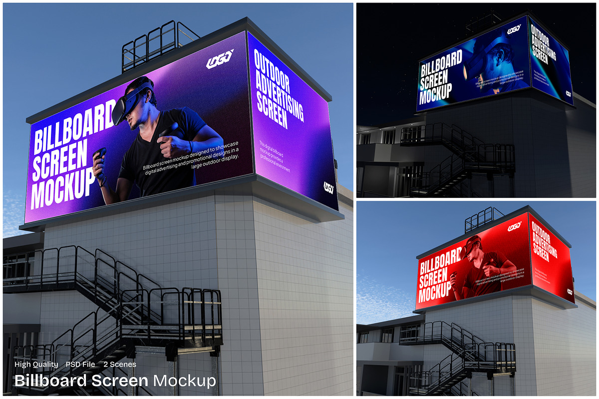 Billboard Screen Mockup, an Advertising Mockup by Unerispace (Photo 1 of 5)