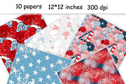 4th of July Pattern, a Pattern Graphic by GlamArtZhanna (Thumbnail 2 of 3)