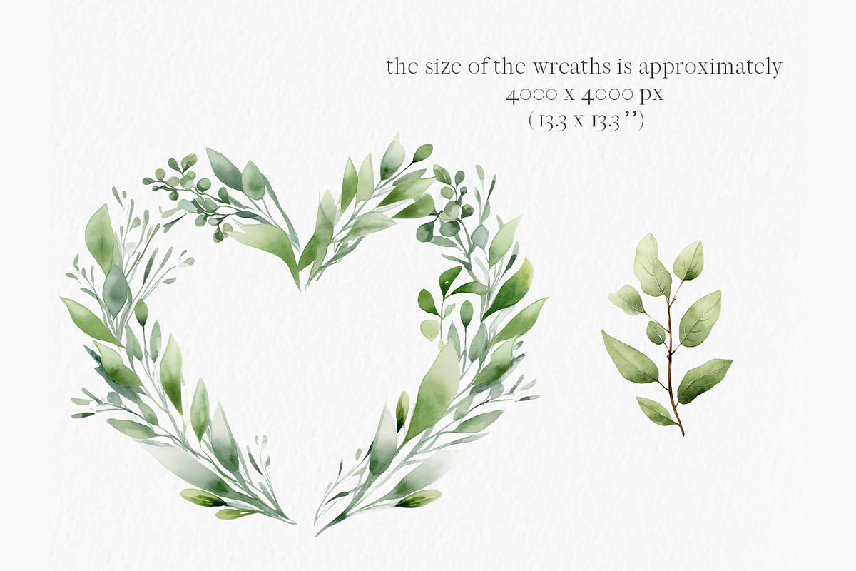 Watercolor greenery clipart, an Object Graphic by MyLittleMeow (Photo 7 of 8)