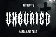 Unburied - Horror Serif Font, a Font by PutraCetol Studio (Thumbnail 1 of 11)