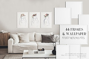 44 Frames and Wallpaper Mockup, a Product Mockup by mock-ups (Thumbnail 1 of 9)