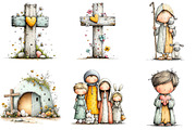 Christian Easter Clipart, an Illustration by Sublimation Artist (Thumbnail 7 of 7)