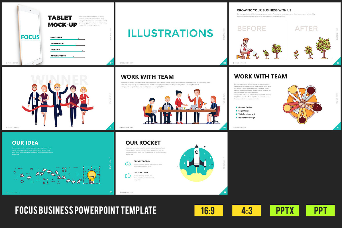 Focus Business PowerPoint Template, a Presentation Template by Slides-Store