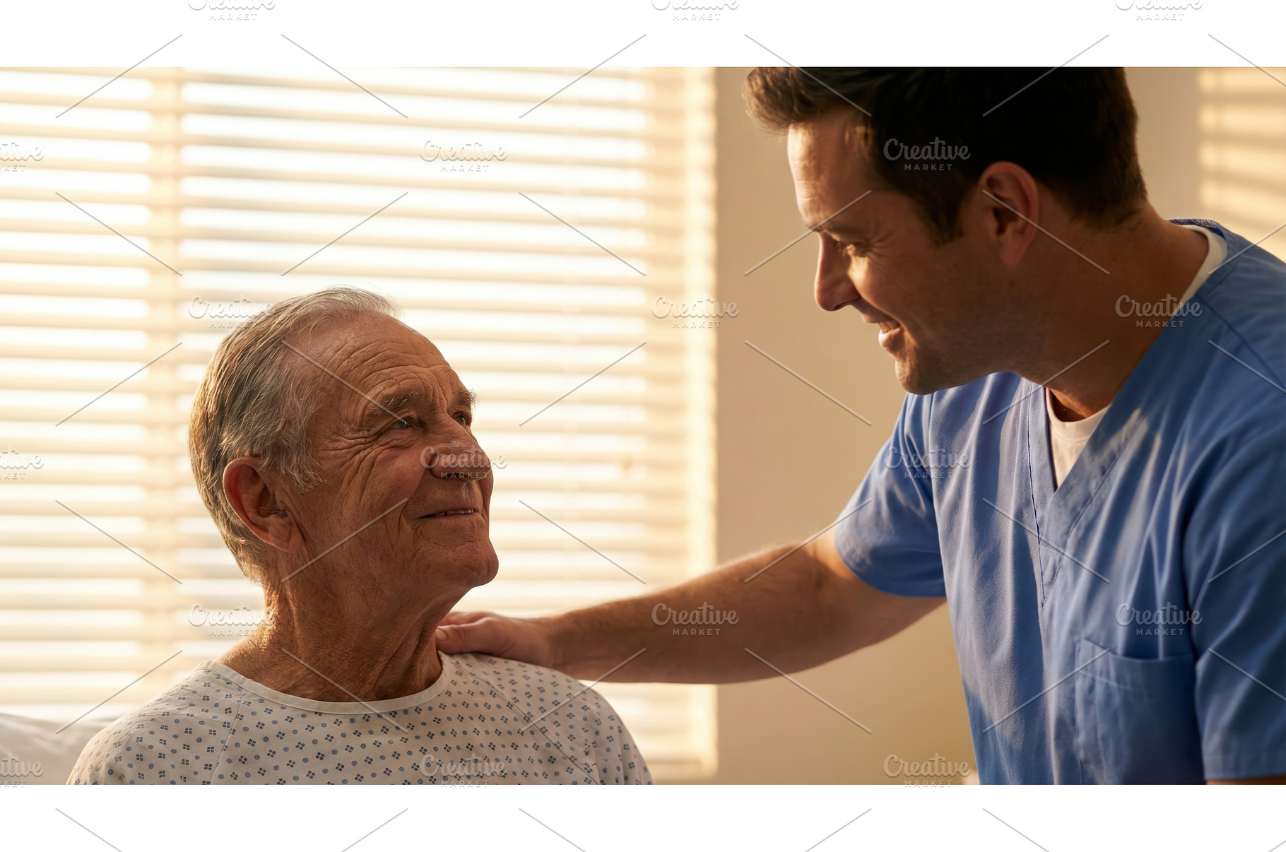 Nurse Man Chat, a Health & Medical Photo by CREATIVEDEF