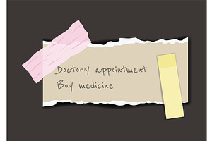 Paper notes stickers. Place, a Finance Illustration by Things for designers