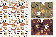 Halloween Seamless Patterns, a Seasonal Illustration by Mari_Caliart (Thumbnail 3 of 15)