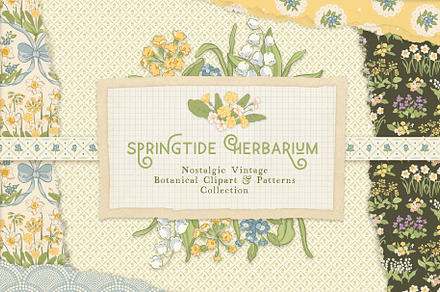 Vintage Spring Floral Collection, a Pattern Graphic by PATTERNS etc.