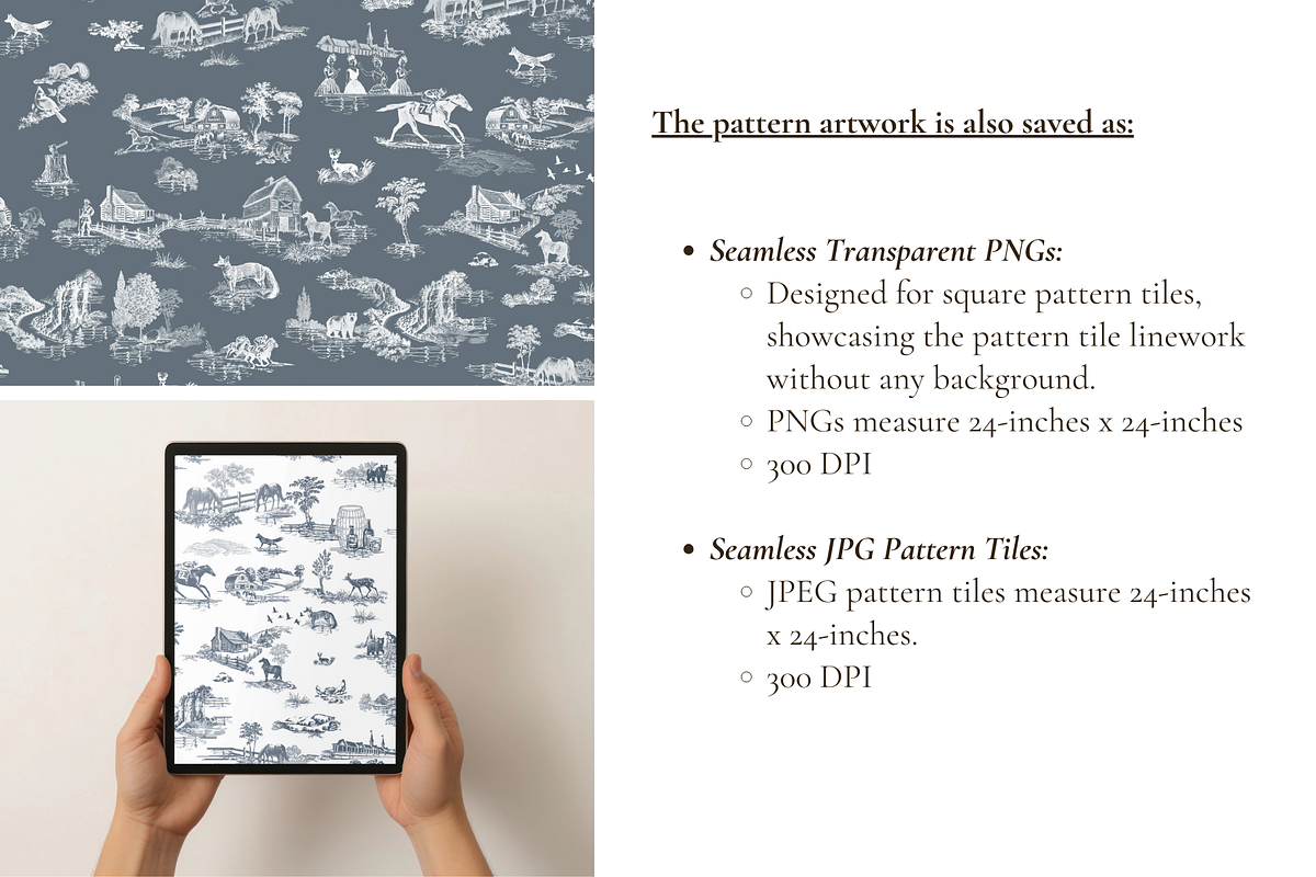 Kentucky Toile de Jouy Pattern, a Background Graphic by Hughes Studio (Photo 6 of 9)