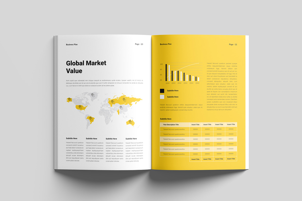 Business Plan Template, a Brochure Template by RusenoelType (Photo 6 of 9)