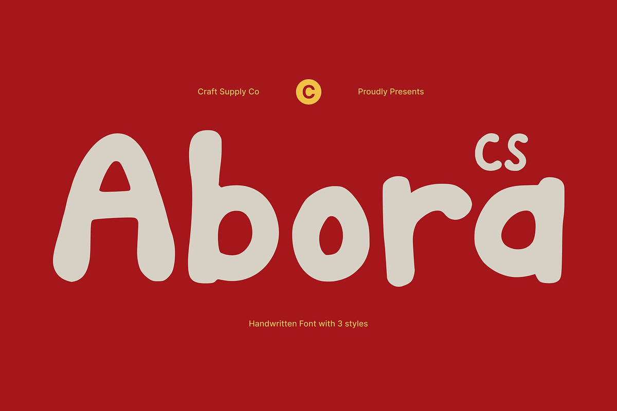 CS Abora – Kids Font, a Sans Serif Font by Craft Supply Co. (Photo 1 of 8)