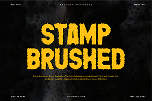 Stamp Brushed Font, a Sans Serif Font by QR Design Studio