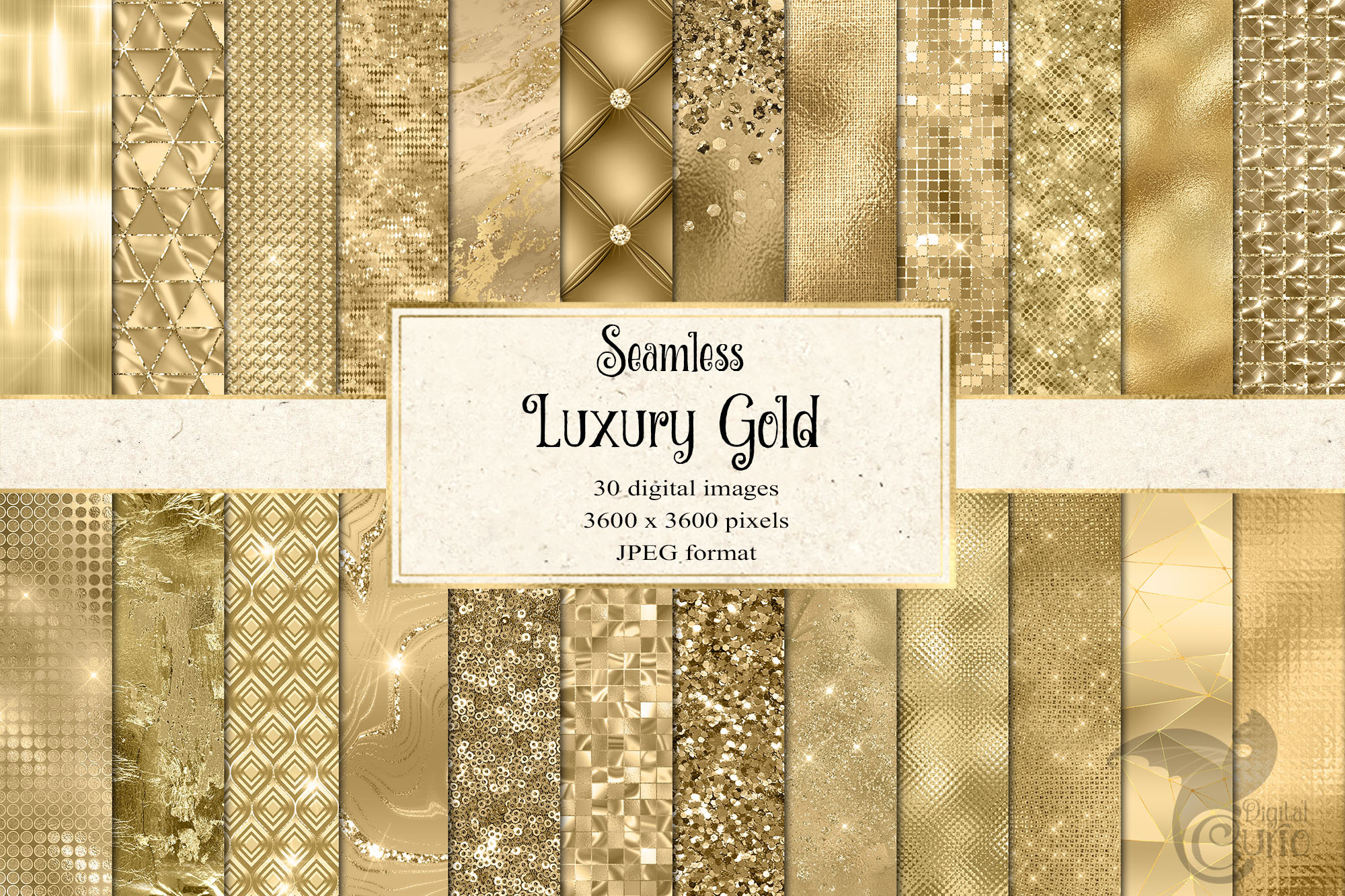 Luxury Gold Textures, a Texture Graphic by Digital Curio
