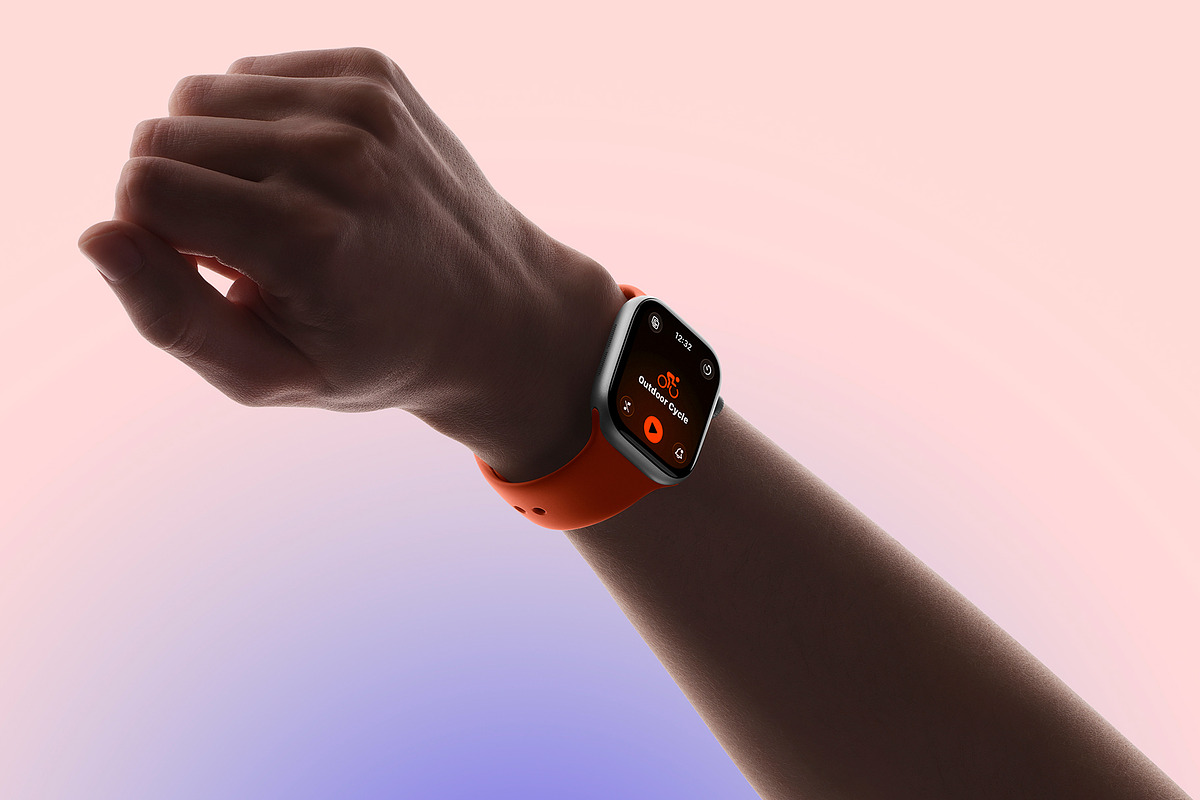 24 Watch Series 11 in Hand Mockups, a Wearable Device Mockup by Asylab (Photo 49 of 107)