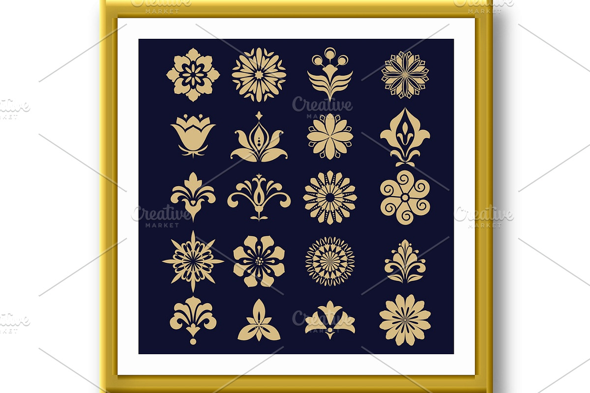 Vector floral set. Spring or summer, an Emoji Icon by RODINA (Photo 2 of 3)