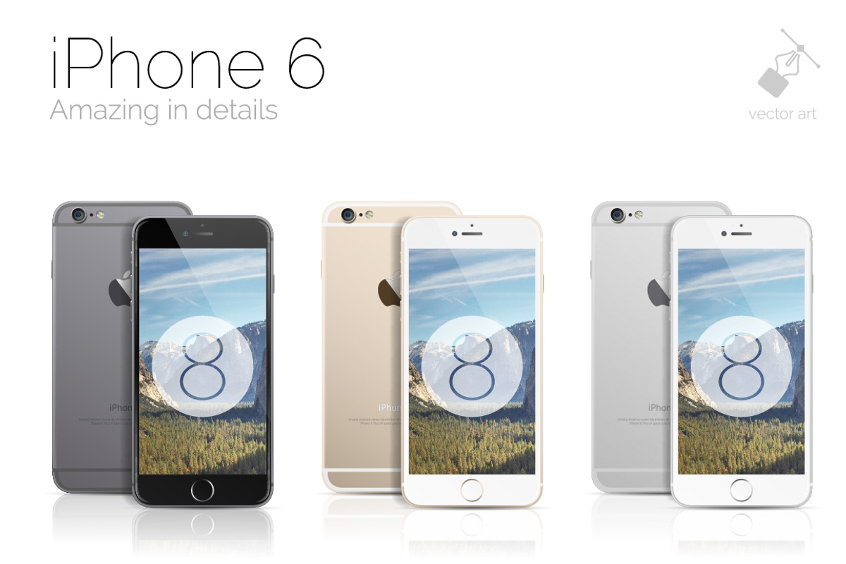 Apple mockups +BONUS [Full] AI+PSD, an iPhone Mockup by voin_Sveta (Photo 6 of 7)