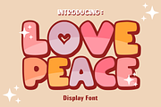 Love Peace - Cartoon Font Types, a Font by KiddoGlyphs Studio (Thumbnail 1 of 3)