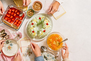 Festive table with traditional, a Photo by Dvoevnore photos
