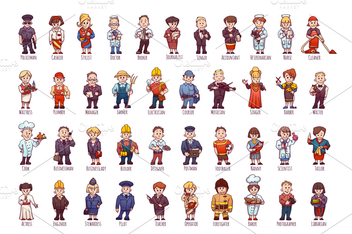 Profession Characters, a Work Illustration by Cattleya (Photo 2 of 4)
