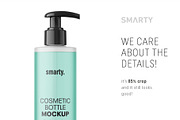Transparent cosmetic bottle mockup, a Packaging Mockup by Smarty Mockups (Thumbnail 4 of 5)