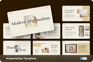 Modern Minimalism - Interior Keynote, a Presentation Template by GraphauseProject