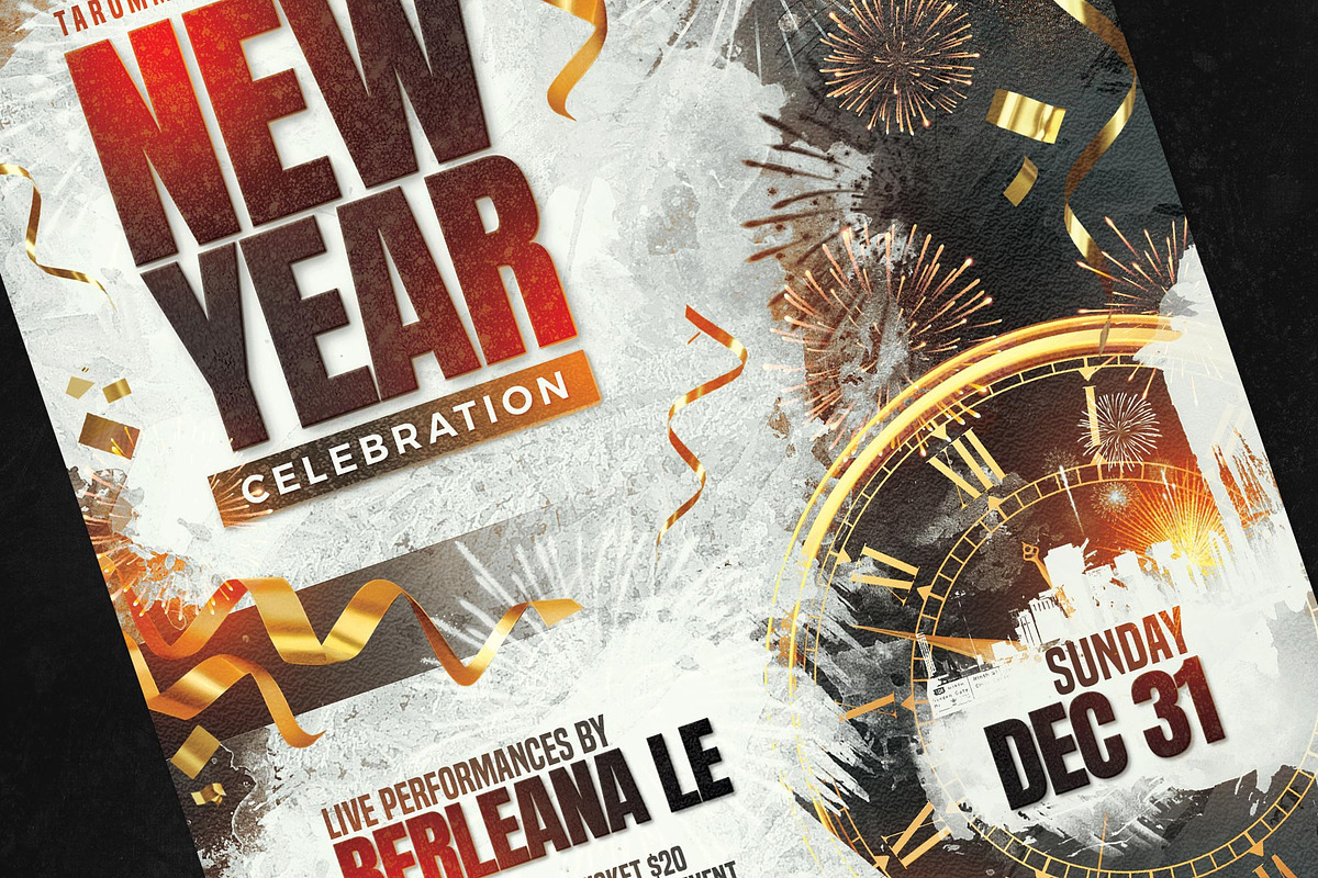 New Year Celebration Flyer, a Flyer Template by Tarommir (Photo 3 of 3)