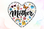 Retro Mothers Day, Mama Heart, Mom, a Seasonal Illustration by Sublimation Artist (Thumbnail 1 of 9)