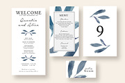 Blue Watercolor Leaves Wedding Suite, an Invitation Template by Knotted Design (Thumbnail 4 of 4)