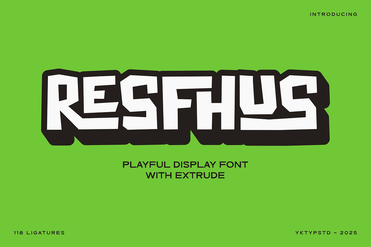 Resfhus, a Sans Serif Font by Yktypstd (Photo 10 of 10)