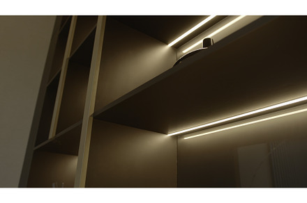 Glowing cabinet shelves. Stock, a Technology Photo by Media Whale Stock