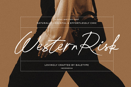 Western Risk - Handwritten Script, a Script Font by Bale Type