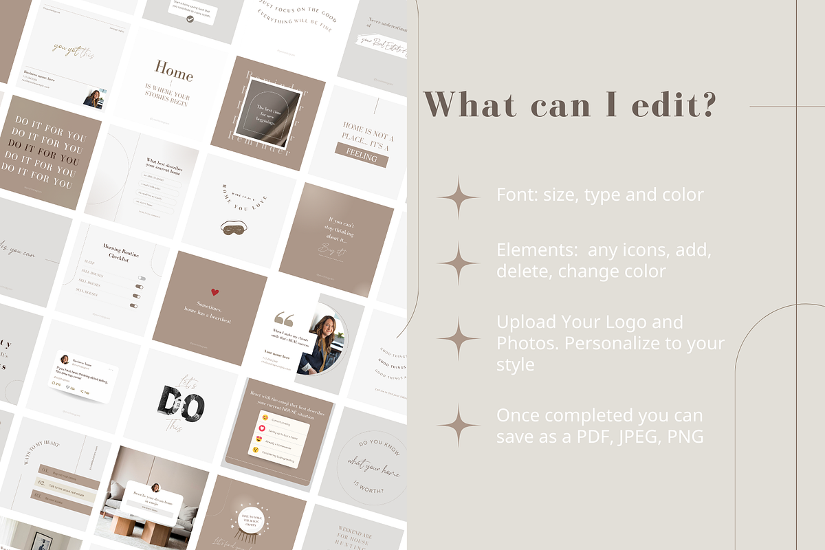 70+ Nude Realtor Instagram Templates, a Social Media Template by Estatik Designs (Photo 6 of 8)