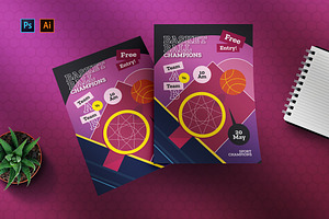 Basket Ball Champ - Poster Template, a Poster Template by StreaksideStd
