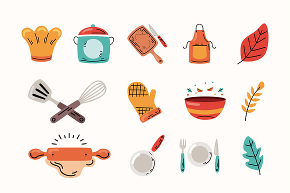 Cozy Cooking Icons Set preview 2