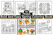 Bold and Easy Spring Coloring Book, a Decorative Illustration by Coco Bloom (Thumbnail 1 of 3)