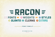 Racon Font Family, a Sans Serif Font by Ahmet Altun (Thumbnail 1 of 5)